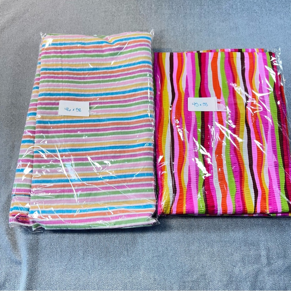 Seersucker Colorful Striped Fabric Lot